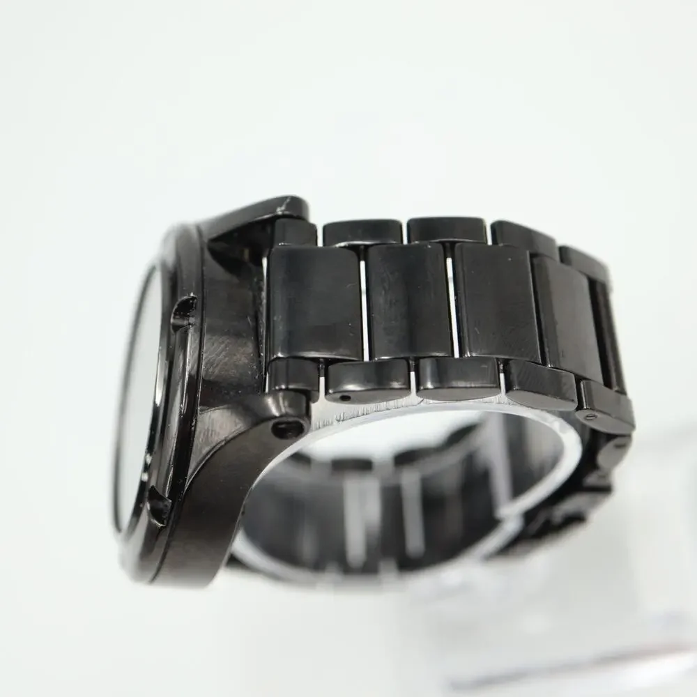 Nixon The Camden All Black Diamond Watch 41mm Left Stainless Steel Bracelet 5.5